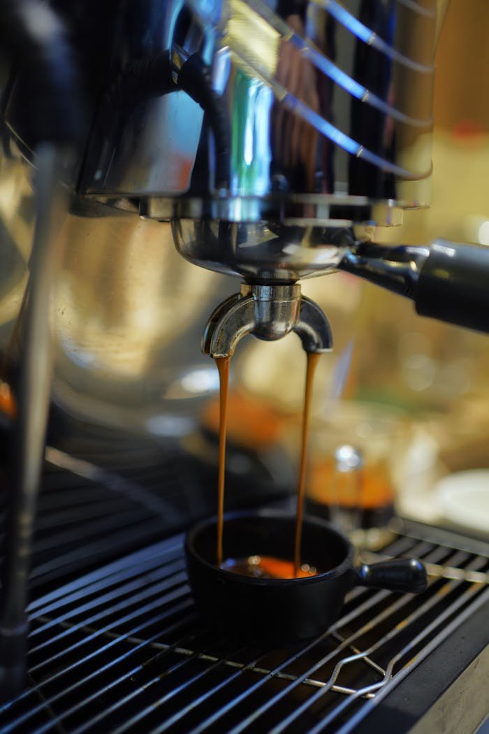 Coffee Machine Pouring Coffee